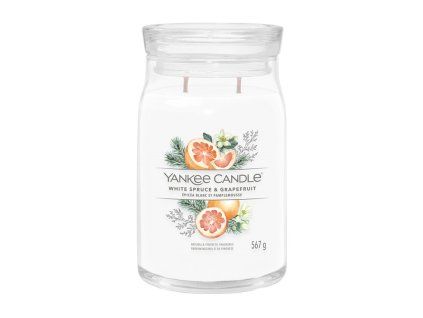 YANKEE CANDLE WHITE SPRUCE & GRAPEFRUIT SIGNATURE VELKÝ