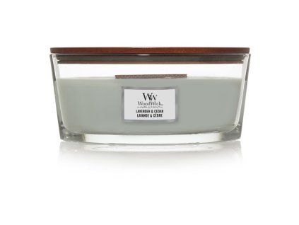 WoodWick Lavender & Cedar svíčka loď