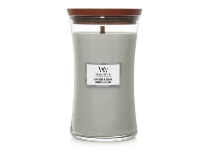 Woodwick Lavender & Cedar svíčka velká