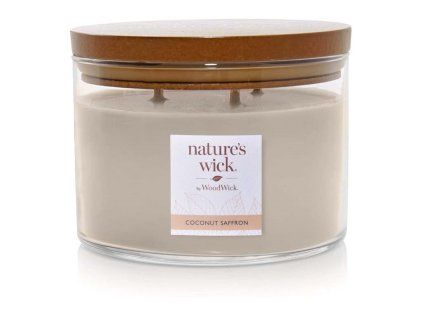 Nature's Wick Tumbler velký 3 knoty Coconut Saffron