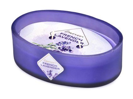 Emocio vonná svíčka ve skle French Lavender ovál 2 knoty 144x102x50mm