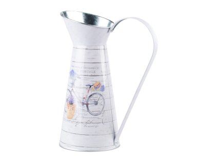 Velká plechová konev kolo, barevná 220x140x300mm