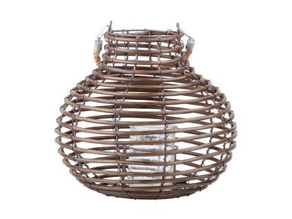 Lampa s uchem proutěná 280x110x250mm,se závěsem na svíčku,hnědá