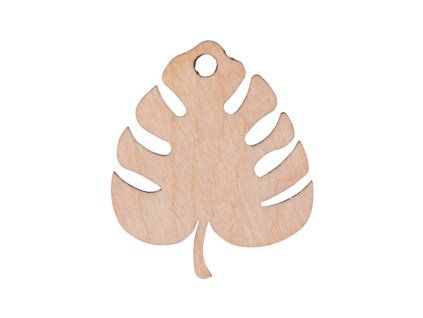 Přívěšek na svíčku Monstera dřevo