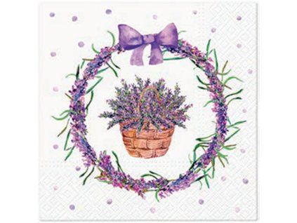 Ubrousky 20ks, Lavender Basket 33x33 cm