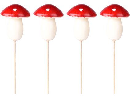 Dekorační muchomůrky 4 ks, 100×60 mm