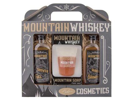 Kosmetická sada Mountain Whiskey – sprchový gel 100 ml, mýdlo 70 g a šampon 100 ml
