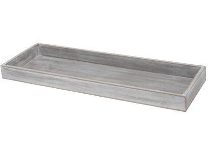 Tác dřevo 140x400 mm, šedá