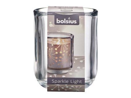 Bolsius Svícen sklo 71x87 mm na Sparkle light čirý