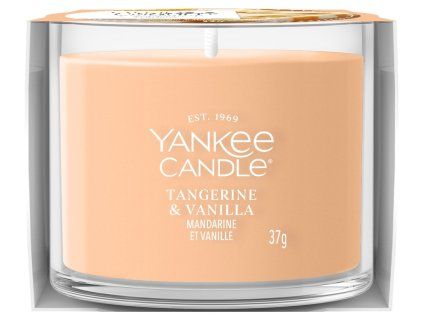 YANKEE CANDLE VOTIVNÍ SVÍČKA VE SKLE TANGERINE & VANILLA