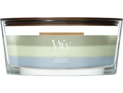 WoodWick Trilogy Verdant Woods svíčka loď