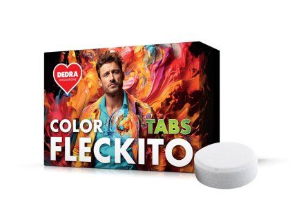 FLECKITO | Inteligentní tablety na skvrny pro barevné prádlo | ochrana barev & enzymy | 12 praní