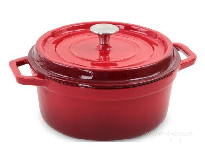 MASSIVE | litinový kulatý hrnec se samopodlévací poklicí | COCOTTE | 6 L