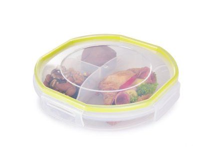 CVAK&CVAK TRIOBOX | 3v1 dělená plastová dóza na potraviny se silikonovým těsněním | 450 + 220 + 220 ml