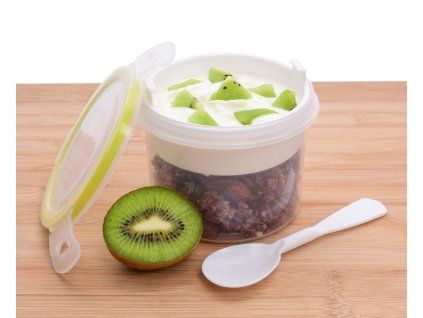 CVAK&CVAK JOGURTOVNÍK | 450 ml | dóza 3v1 na jogurt, ovoce & lžičku