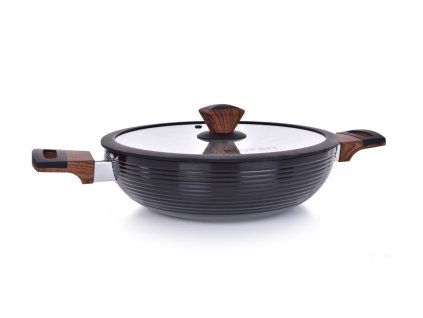 BIOPAN® | nepřilnavá pánev WOK s poklicí | Ø 28 cm | 3,6 L