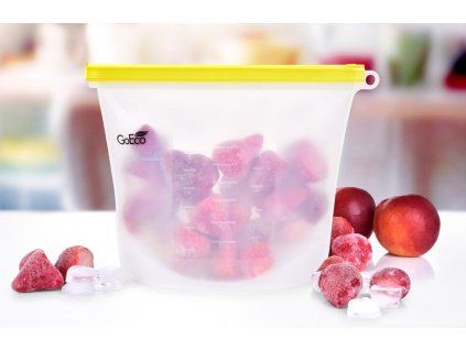 SILISÁČEK GoEco® | 1,5 L | silikonový sáček na potraviny s těsnicím klipem