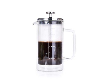 BARISTA | 600 ml FRENCH PRESS – dvoustěnná termo konvice z borosilikátového skla