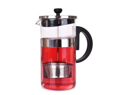 BOROSIL TEA HOUSE | 1 L skleněná konvice s nerezovým sítkem na čaj a víčkem