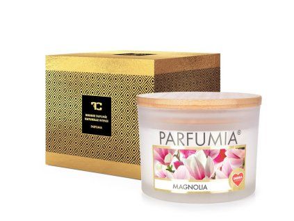 MAGNOLIA WOOD | sójová svíčka | 2 knoty | PARFUMIA® | 400 ml