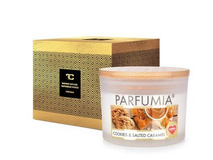 COOKIES & SALTED CARAMEL | sójová svíčka | 2 knoty | PARFUMIA® | 400 ml