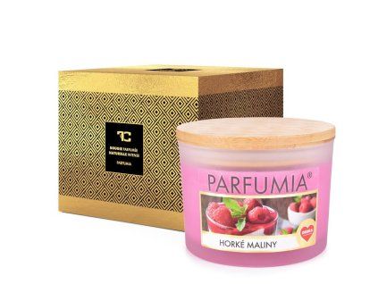 HORKÉ MALINY | sójová svíčka | 2 knoty | PARFUMIA® | 400 ml