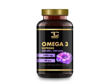 OMEGA 3 SUPREME 1000 mg | 1 tobolka = 330 mg EPA & 220 mg DHA + vitamin E | srdce, mozek & zrak | 90 kapslí | 122 g