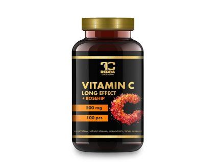 VITAMIN C 500 mg se šípkem | postupné uvolňování + 25 mg šípkového extraktu | 100 kapslí | 67,5 g