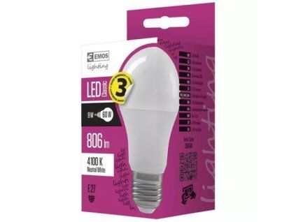 Emos rp=2,00 - žárovka led cls 1ks 7w e27 a60 neutral white 1ks