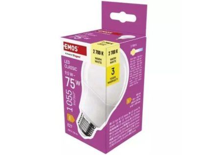RP=2,00 - Emos žárovka led cls 5,8w (50w) e27 a60 teplá bílá 1ks