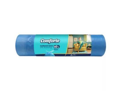 Comforte pytle na odpad 60'l se zatahovací páskou 55x64cm modré hdpe @15ks