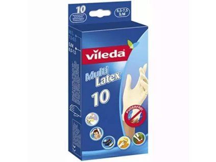 Vileda rukavice natural latex s/m x10ks