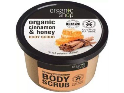 Organic Shop tělový peeling 250ml Omlazující Skořice a med