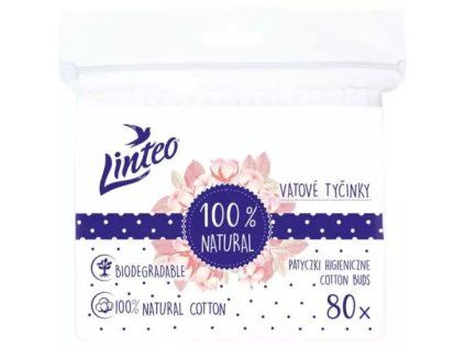 Linteo papírové vatové tyčinky 80ks sáček