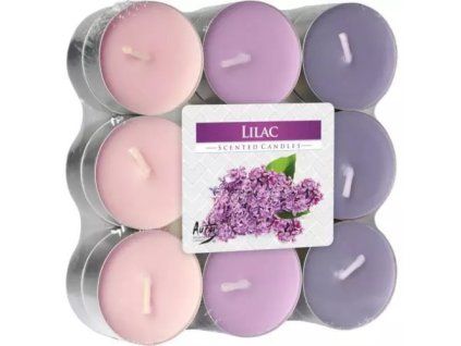 Bispol čajové svíčky lilac (p15-18-38) 18ks