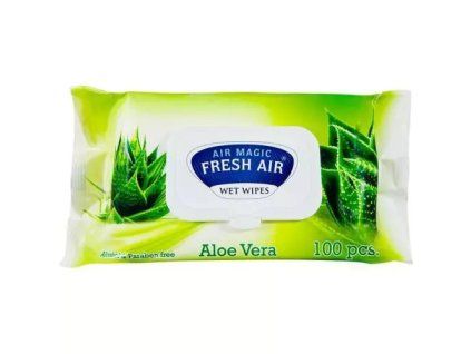 Fresh Air vlhčené ubrousky 100ks Aloe vera