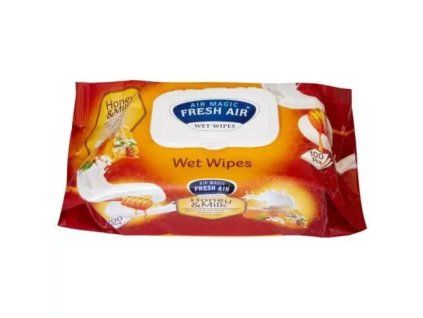 Fresh Air vlhčené ubrousky 100ks klip Honey&Milk