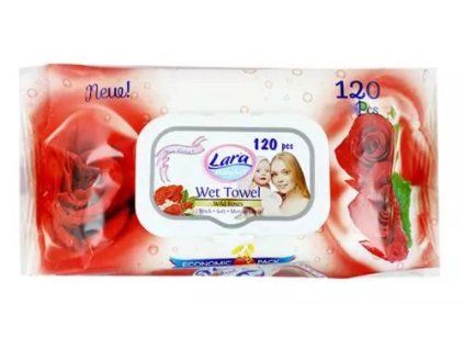 Lara vlhčené ubrousky wild rose 120ks