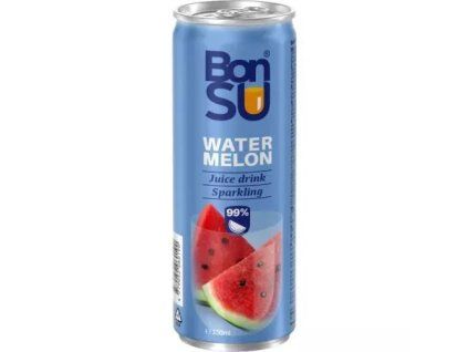 BonSU perlivý nápoj s příchutí z vodního melounu 330ML (NUOC DUA HAU)