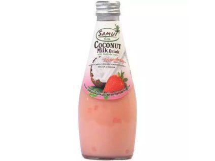 SAMUI kokosový mléčný nápoj a dužiny s jahodovou přichutí 290ML