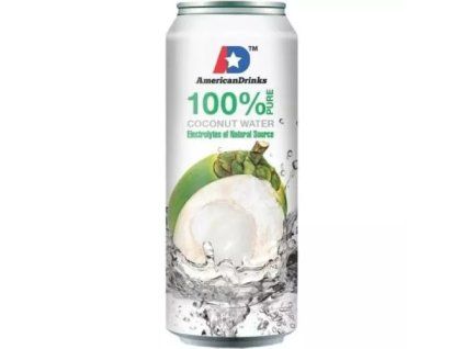 American drinks kokosová voda 100% pure 0,5L plech