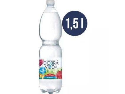 Dobrá voda neperlivá jahoda a malina 1,5L