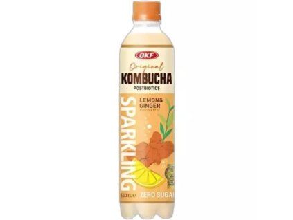 OKF kombucha citron zázvor 0,5L perlivá