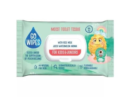 Go Wipes vlhčený toaletní papír pro děti a juniory 44ks