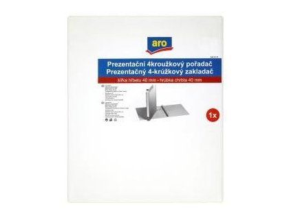 aro Pořadač prezentační 4kroužkový A4 40 mm bílý 1 ks