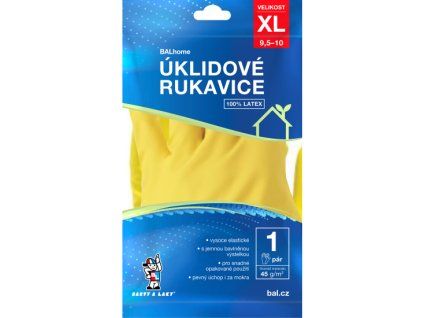 598668 rukavice uklidove zlute xl