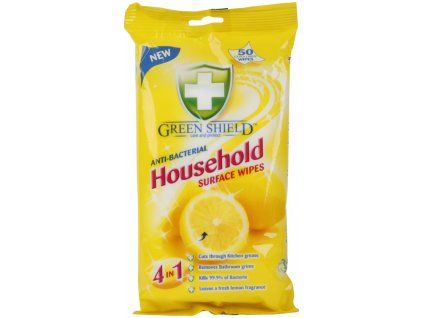 Green Shield Household Surface Wipes 4v1 pro domácnost antibakteriani vlhčené ubrousky 50 ks
