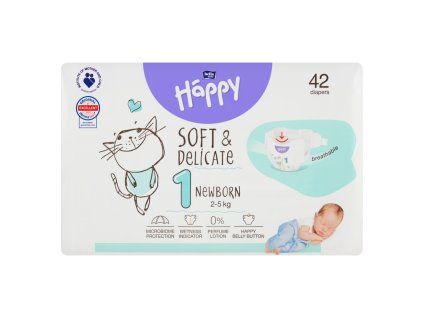 Bella HAPPY S&D vel. 1 New Born 2-5 kg 42 ks