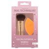 REAL TECHNIQUES VB Mini štětec a houbička GLOWSTORM