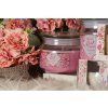Emocio Sklo se skleněným víčkem Pink Flower vonná svíčka 100x79 mm